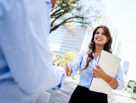 business associates shaking hands